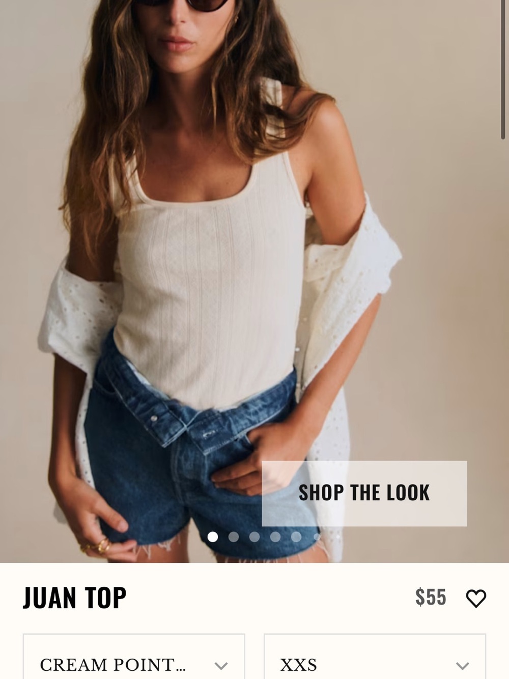 Sezane Juan Top - Cream Ribbed Tank-large